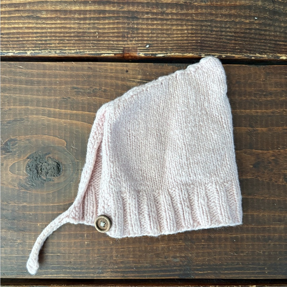 Hand Knitted Vintage Baby Bonnet